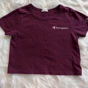 Burgundy champion crop top